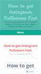 Mobile Screenshot of howtogetinstagramfollowersfast.wordpress.com