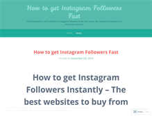 Tablet Screenshot of howtogetinstagramfollowersfast.wordpress.com