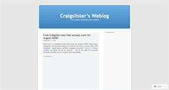 Desktop Screenshot of craigslister.wordpress.com