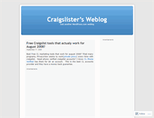 Tablet Screenshot of craigslister.wordpress.com