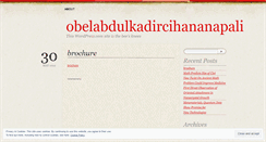 Desktop Screenshot of obelabdulkadircihananapali.wordpress.com