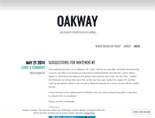 Tablet Screenshot of oakway.wordpress.com