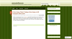 Desktop Screenshot of annarjohnson.wordpress.com