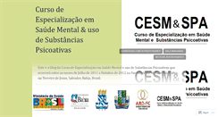 Desktop Screenshot of cursodeespecializacaoesaudemental.wordpress.com