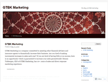 Tablet Screenshot of gtbkmarketing.wordpress.com