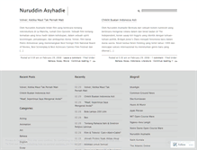 Tablet Screenshot of nuruddinasyhadie.wordpress.com