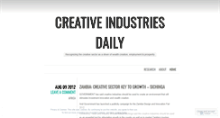 Desktop Screenshot of creativeindustriesdaily.wordpress.com