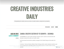 Tablet Screenshot of creativeindustriesdaily.wordpress.com