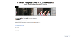 Desktop Screenshot of chineseadopteelinks.wordpress.com