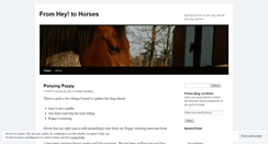 Desktop Screenshot of fromheytohorses.wordpress.com