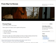 Tablet Screenshot of fromheytohorses.wordpress.com