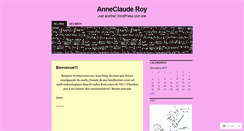 Desktop Screenshot of anneclauderoy.wordpress.com