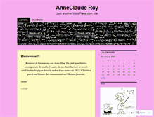 Tablet Screenshot of anneclauderoy.wordpress.com