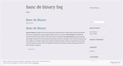 Desktop Screenshot of home.bancdebinaryfaq.wordpress.com