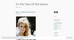 Desktop Screenshot of itsthetimeoftheseason.wordpress.com