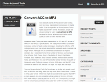 Tablet Screenshot of itunesaccounttools.wordpress.com