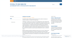 Desktop Screenshot of indiatomorrow.wordpress.com