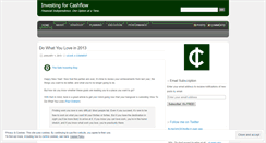 Desktop Screenshot of investingforcashflow.wordpress.com