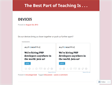 Tablet Screenshot of bestpartofteaching.wordpress.com