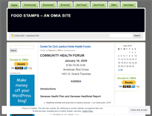 Tablet Screenshot of foodstamps.wordpress.com