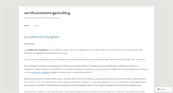 Desktop Screenshot of certificacionenergeticablog.wordpress.com