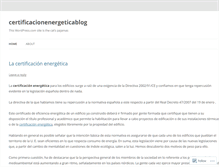 Tablet Screenshot of certificacionenergeticablog.wordpress.com