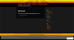 Desktop Screenshot of howtojumpstartyourwar.wordpress.com