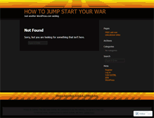 Tablet Screenshot of howtojumpstartyourwar.wordpress.com