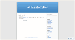 Desktop Screenshot of aademirhan.wordpress.com