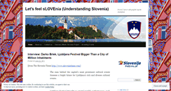 Desktop Screenshot of letsfeelslovenia.wordpress.com