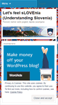 Mobile Screenshot of letsfeelslovenia.wordpress.com