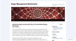 Desktop Screenshot of angerworksheets.wordpress.com