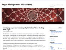 Tablet Screenshot of angerworksheets.wordpress.com