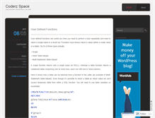 Tablet Screenshot of coderzspace.wordpress.com