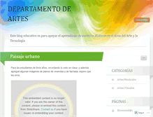 Tablet Screenshot of departamentodeartes.wordpress.com