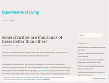 Tablet Screenshot of experimentsofliving.wordpress.com