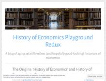 Tablet Screenshot of historyofeconomics.wordpress.com