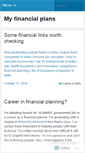 Mobile Screenshot of financialplans.wordpress.com