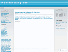 Tablet Screenshot of financialplans.wordpress.com