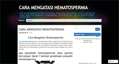 Desktop Screenshot of caramengatasihematospermia.wordpress.com