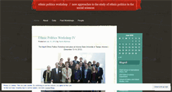 Desktop Screenshot of ethnicpoliticsworkshop.wordpress.com