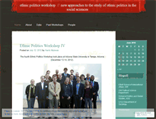 Tablet Screenshot of ethnicpoliticsworkshop.wordpress.com