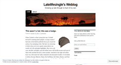 Desktop Screenshot of latelifesingle.wordpress.com