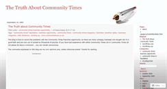 Desktop Screenshot of communitytimes.wordpress.com