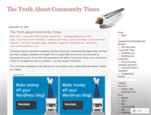 Tablet Screenshot of communitytimes.wordpress.com