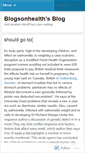 Mobile Screenshot of blogsonhealth.wordpress.com