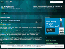Tablet Screenshot of mujrdblog.wordpress.com