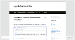 Desktop Screenshot of lucabolognese.wordpress.com