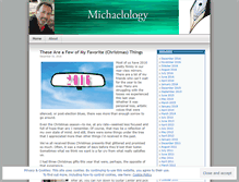 Tablet Screenshot of michaelology.wordpress.com