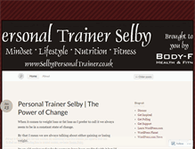 Tablet Screenshot of personaltrainerselby.wordpress.com